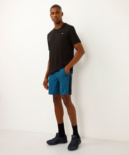 bermuda cós elástico bolso com zíper esportiva ace petroleo P bermuda cós elástico bolso com zíper esportiva ace petroleo P