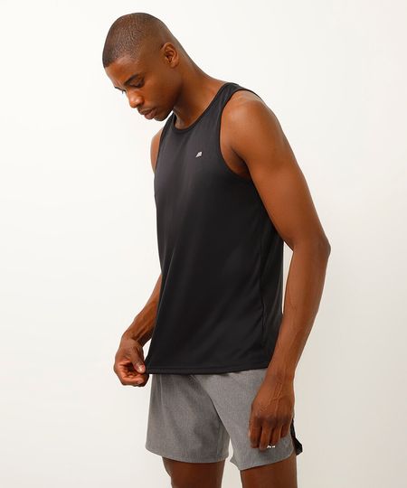 Regata Masculina Esportiva Ace Básica Gola Careca Preta P