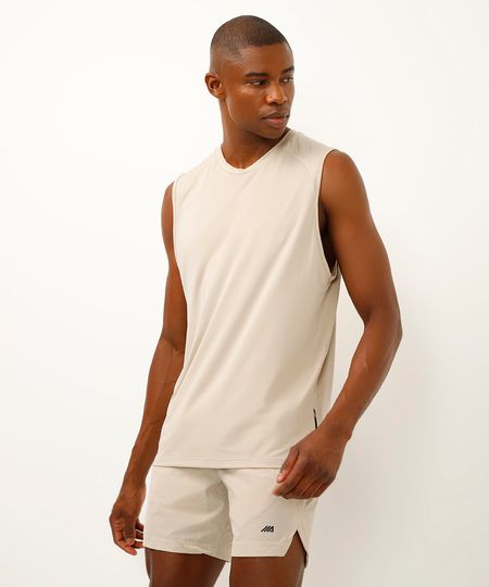 regata machão ultra strech esportiva ace bege P regata machão ultra strech esportiva ace bege P