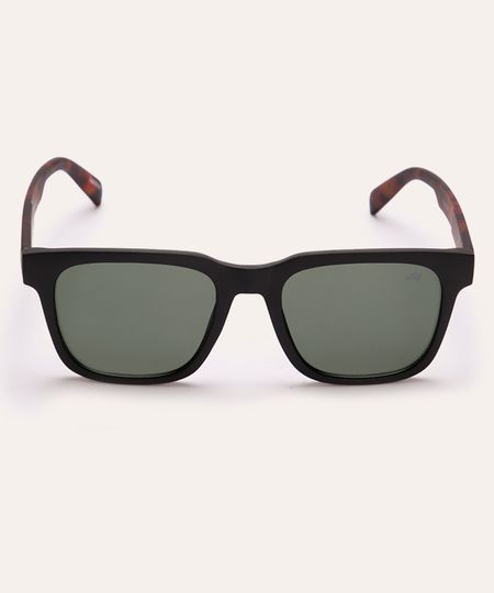 óculos de sol quadrado preto UNICO