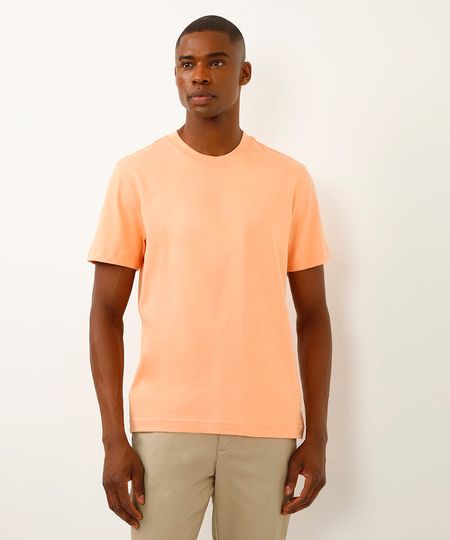 camiseta comfort malhão manga curta laranja P camiseta comfort malhão manga curta laranja P