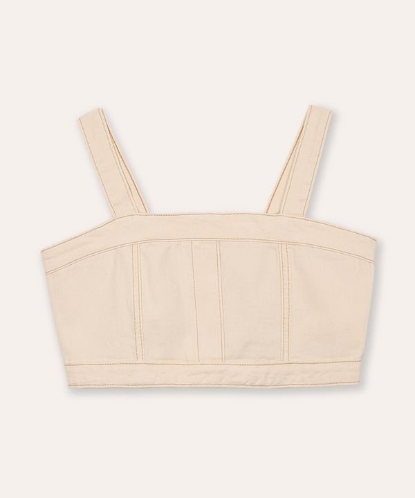 top cropped de sarja juvenil com recortes bege 10