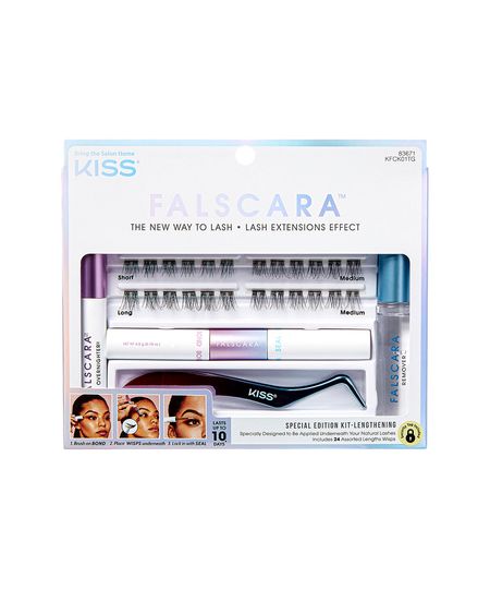 kit cílios kiss falscara starter preto UNICO kit cílios kiss falscara starter preto UNICO