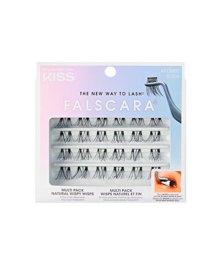 cílios kiss falscara multipack natural wisps preto UNICO cílios kiss falscara multipack natural wisps preto UNICO
