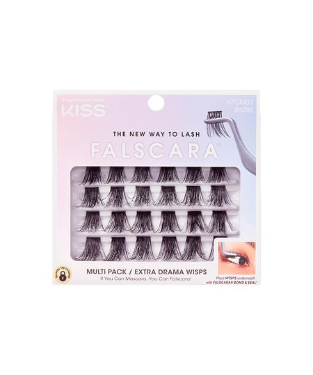 cílios kiss falscara multipack extra drama wisps preto UNICO cílios kiss falscara multipack extra drama wisps preto UNICO