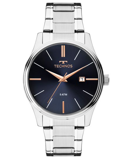 relógio technos 2115mpm1k analógico prateado UNICO relógio technos 2115mpm1k analógico prateado UNICO