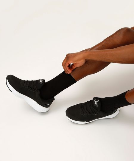tênis esportivo com recortes ace preto 41 tênis esportivo com recortes ace preto 41