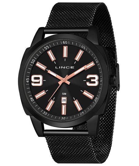 relógio lince mrn4684l p2px analógico calendário preto UNICO