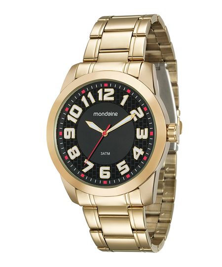 relógio mondaine 99130gpmvde3kf analógico dourado UNICO