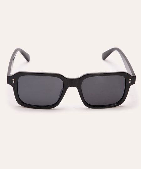 óculos de sol quadrado preto UNICO