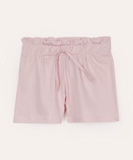 short infantil clochard glitter rosa 4