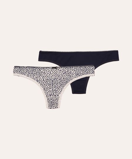 kit de 2 calcinhas fio duplo em coração colorida G kit de 2 calcinhas fio duplo em coração colorida G