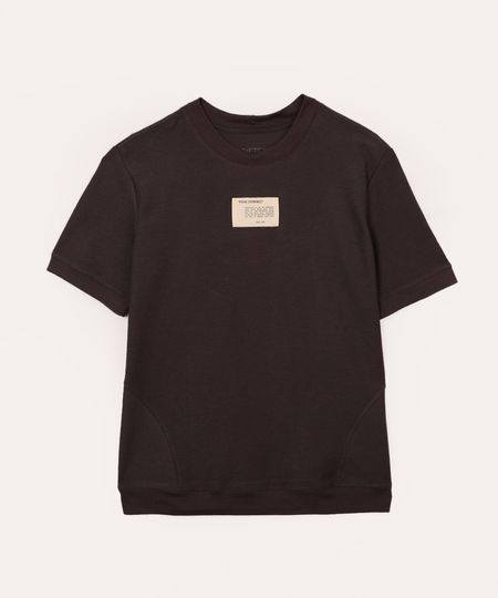 camiseta de algodão juvenil manga curta texturizada cinza 12
