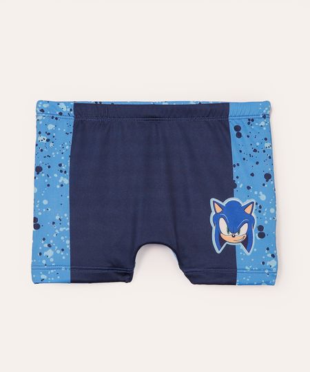 sunga infantil boxer sonic azul 10