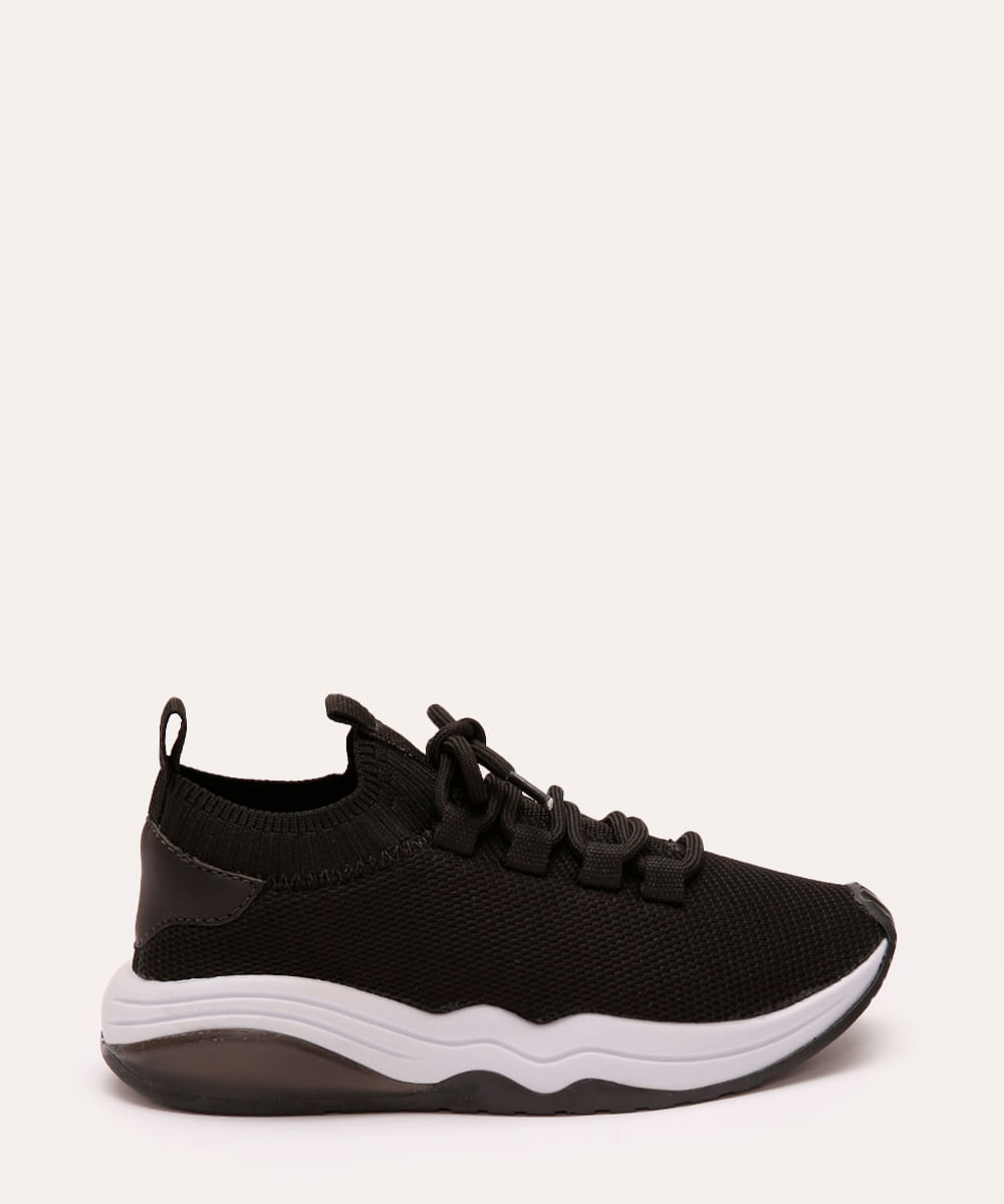 tênis esportivo infantil ace preto
