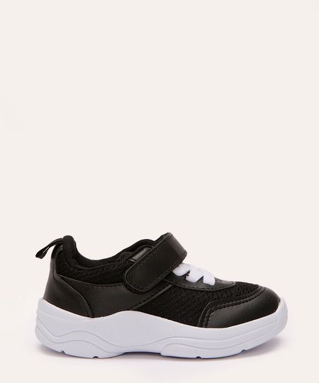 tênis casual infantil com velcro ace preto 20 tênis casual infantil com velcro ace preto 20