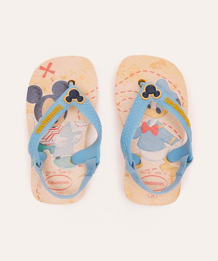 chinelo infantil havaianas mickey e pato donald amarelo 19 chinelo infantil havaianas mickey e pato donald amarelo 19