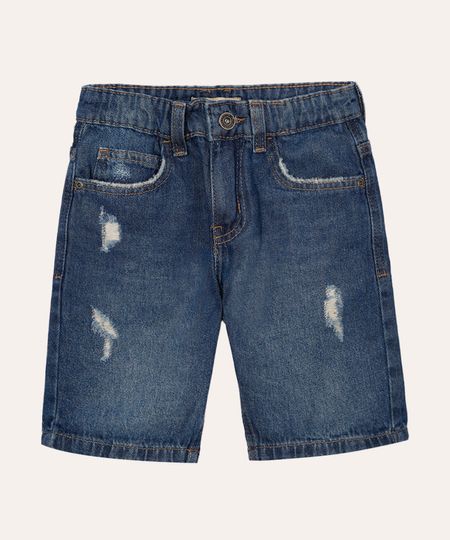 bermuda jeans infantil destroyed azul 12 bermuda jeans infantil destroyed azul 12