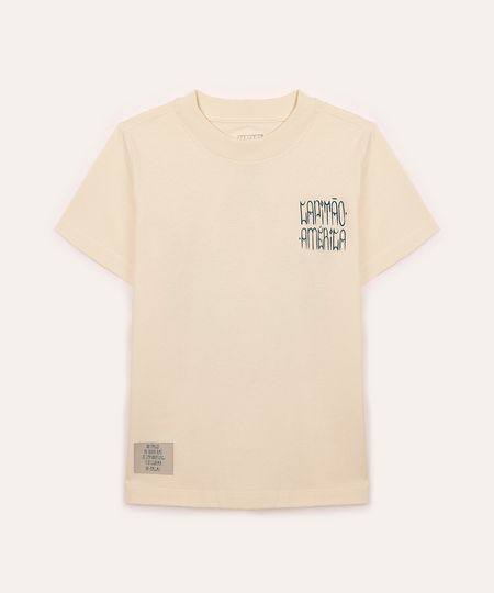 camiseta de algodão infantil capitão américa o poder é nosso bege 4