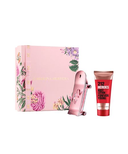 kit 212 heroes carolina herrera eau de parfum for her 80ml e creme corporal for her 100ml UNICO