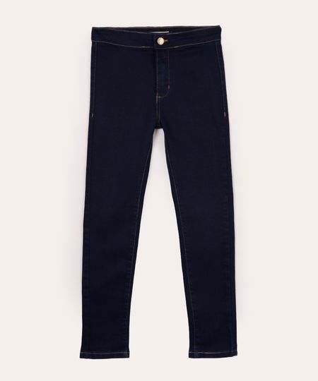 calça skinny jeans infantil azul 4