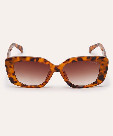 óculos de sol oval tartaruga triton marrom UNICO