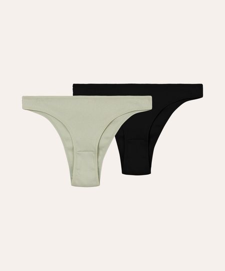 kit de 2 calcinhas biquíni colorido P kit de 2 calcinhas biquíni colorido P