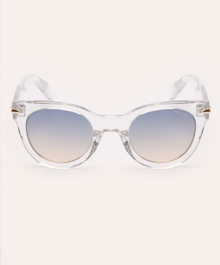 óculos de sol oval triton transparente UNICO