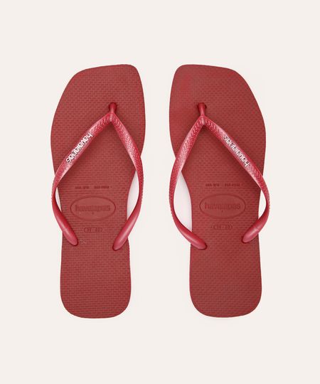 chinelo havaianas slim square vinho 37-38 chinelo havaianas slim square vinho 37-38