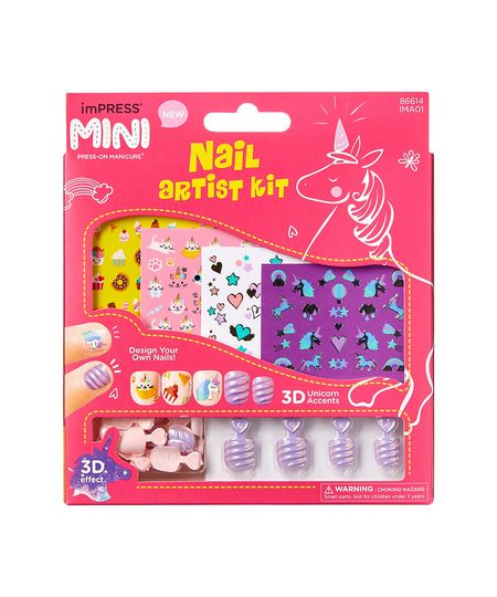 kit impress mini nail art infantil UNICO kit impress mini nail art infantil UNICO