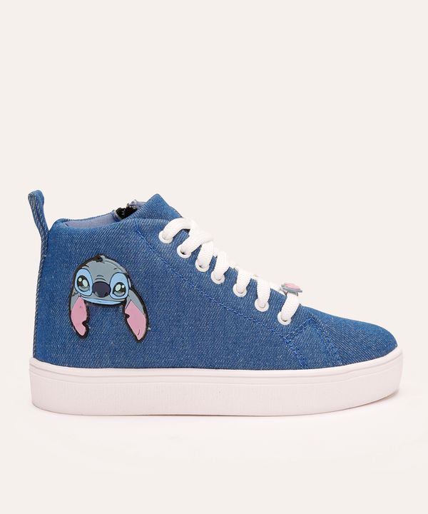 tênis infantil cano médio lilo e stitch azul 31