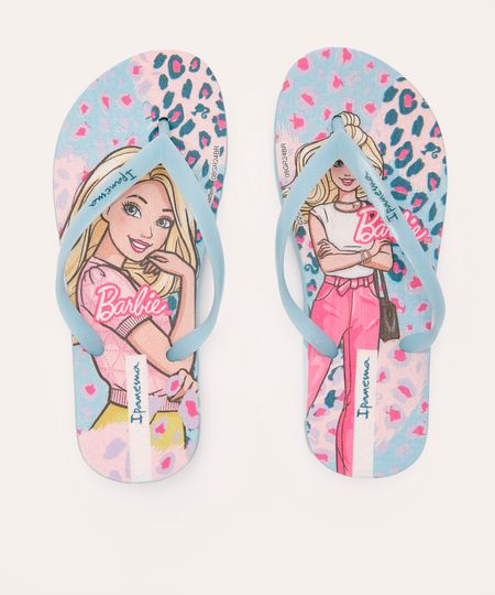 chinelo infantil barbie infantil azul 25-26