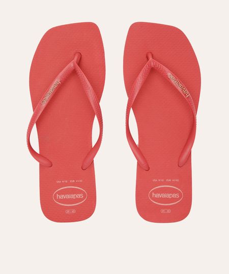 chinelo havaianas slim square rosa 35-36
