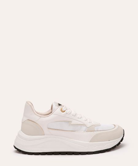 tênis esportivo via marte com recortes branco 37 tênis esportivo via marte com recortes branco 37