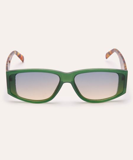 óculos de sol oval tartaruga triton verde UNICO