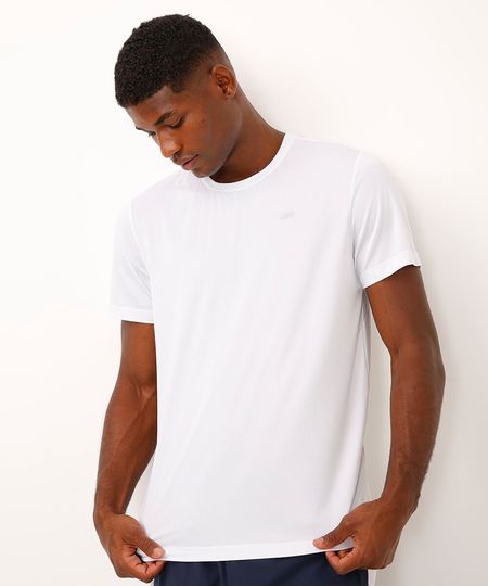 camiseta manga curta esportiva ace branca M