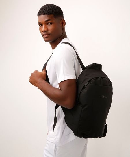 mochila bolsos laterais ace preto UNICO