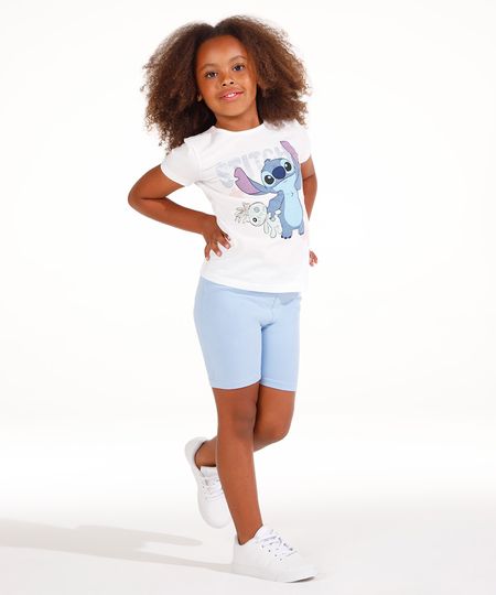 conjunto infantil curto stitch off white 8 conjunto infantil curto stitch off white 8