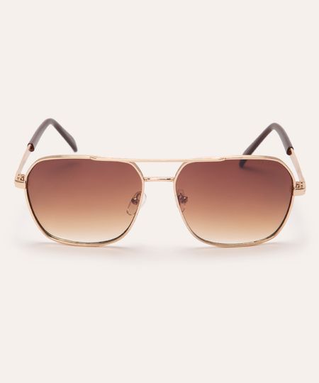 óculos de sol aviador triton dourado UNICO