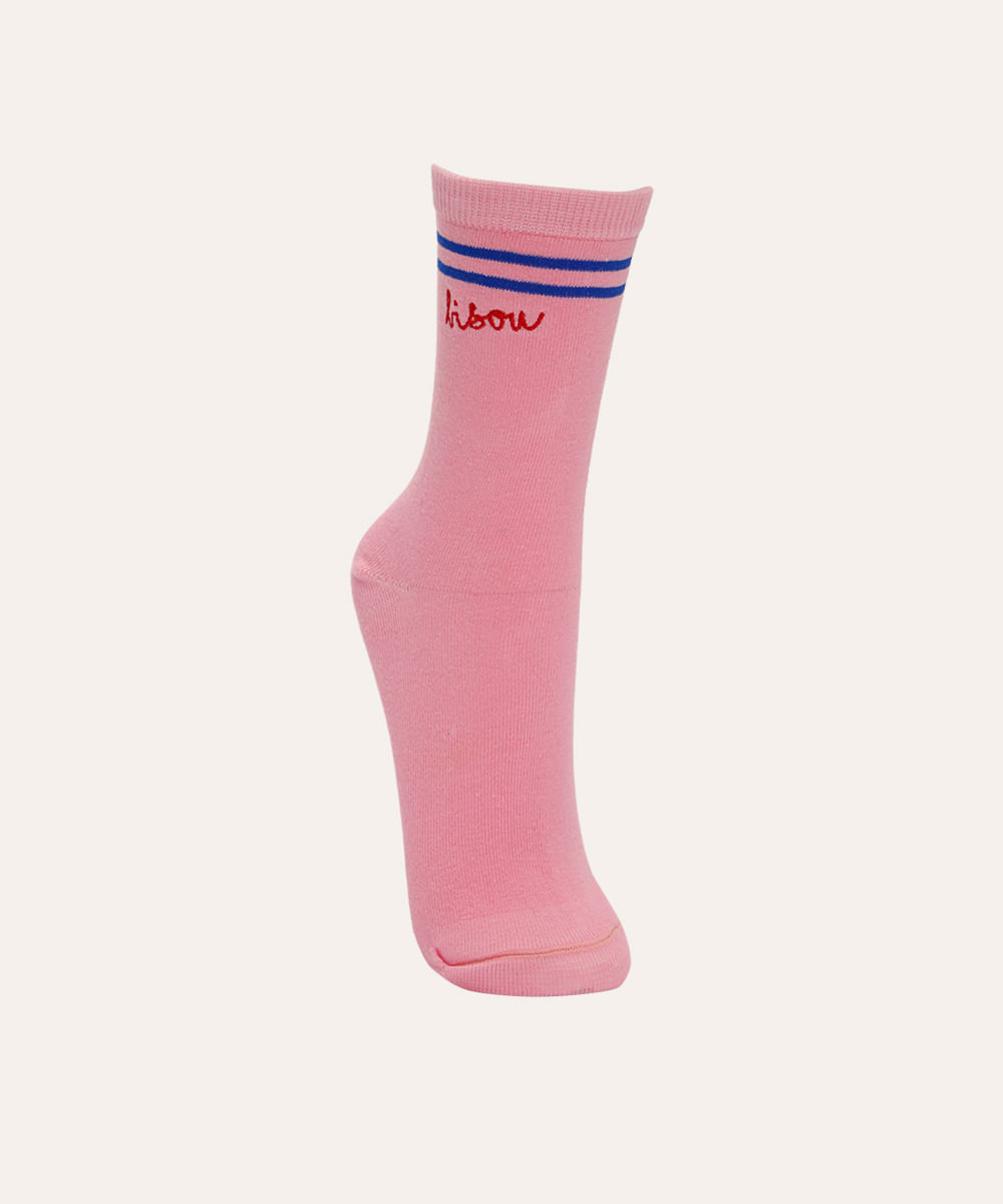 meia cano longo listrada bisou rosa meia cano longo listrada bisou rosa