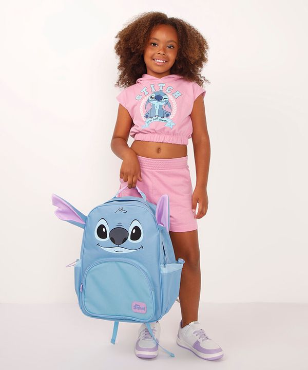 conjunto de moletom infantil stitch rosa 8