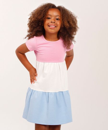 vestido infantil de algodão texturizado colorido 6 vestido infantil de algodão texturizado colorido 6
