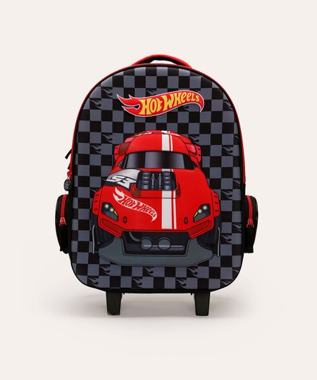 mochila com rodinhas infantil hot wheels - preto UNICO mochila com rodinhas infantil hot wheels - preto UNICO