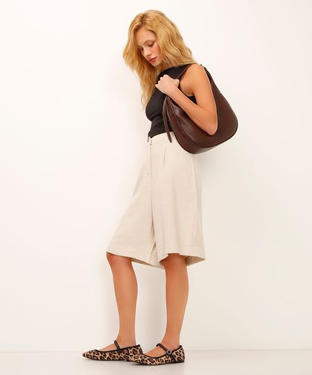 bermuda alfaiataria alongada bege 38 bermuda alfaiataria alongada bege 38