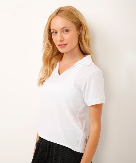polo manga curta esportiva ace branco G