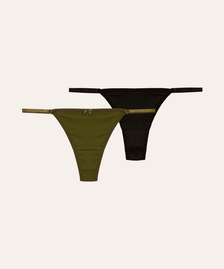 kit de 2 calcinhas fio dental colorida GG kit de 2 calcinhas fio dental colorida GG