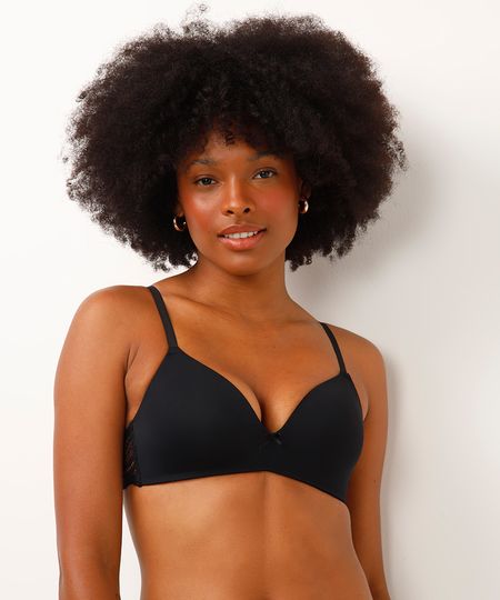 sutiã meia taça com renda preto 40 sutiã meia taça com renda preto 40