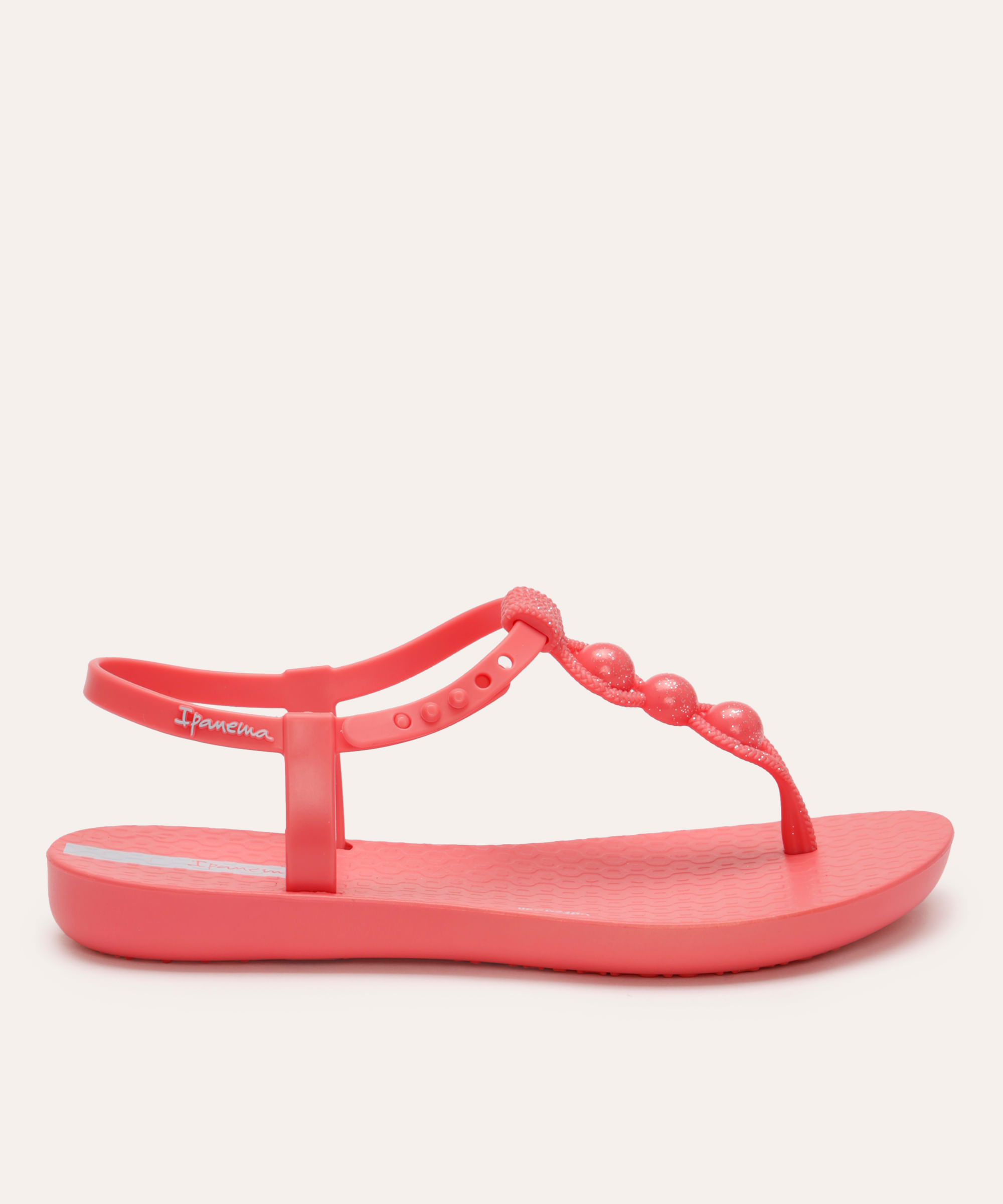 rasteirinha ipanema infantil com glitter rosa