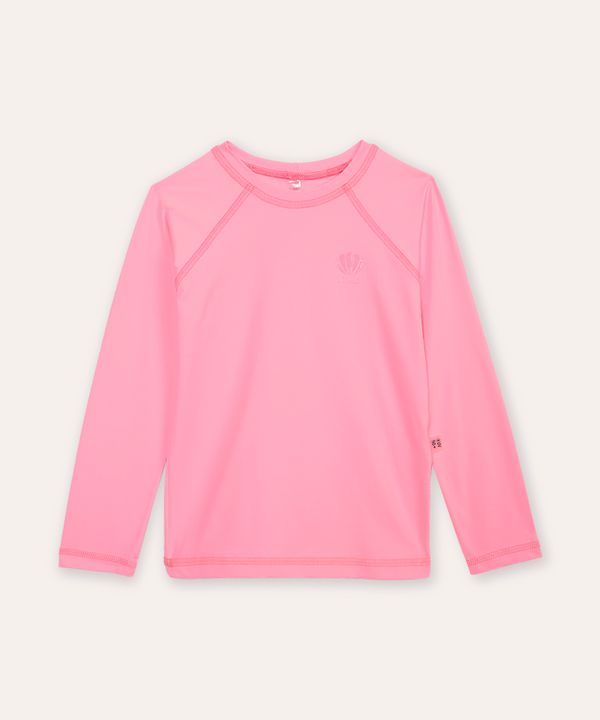 blusa infantil manga longa proteção uv rosa 2