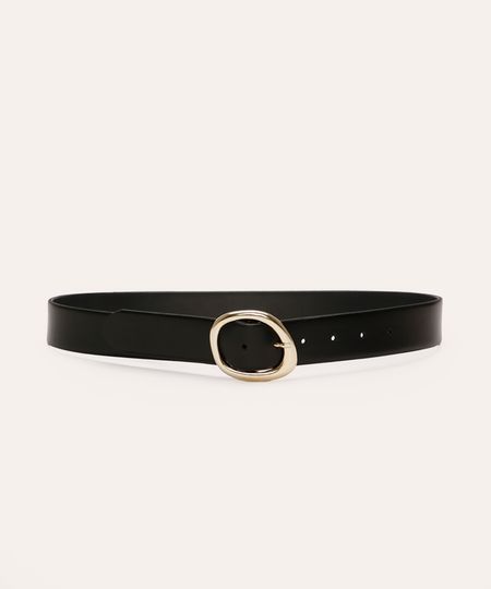 cinto fivela orgânica preto 105CM